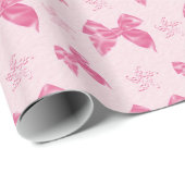 Schöne rosa Satin-Bögen Geschenkpapier (Rolleneckpunkt)