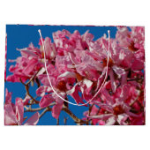 Schöne Rosa Saucer Magnolia Blüten Große Geschenktüte (Rückseite)