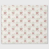 Schöne rosa Schleifen und Bänder Geschenkpapier (Flach)