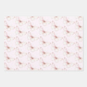 Schöne rosa Schmetterlinge Geburtstag Geschenkpapier Set (Vorderseite)