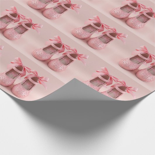schöne rosa Schuhe Geschenkpapier (Ecke)