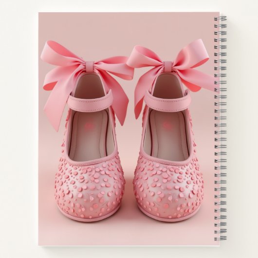 schöne rosa Schuhe Notizblock (Rückseite)