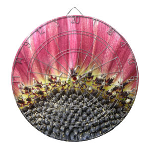 Schöne rosa Sonnenblume Dart Board Dartscheibe