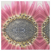 Schöne rosa Sonnenblume Gemustertes Gewebe Stoff (Nahaufnahme)