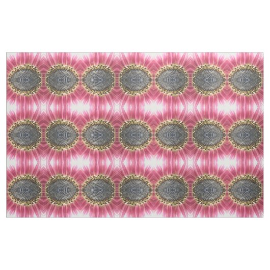 Schöne rosa Sonnenblume Gemustertes Gewebe Stoff (Fat Quarter (45,7 x 55,9 cm))