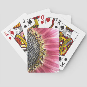 Schöne rosa Sonnenblume Spielkarten