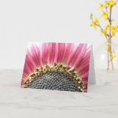 Schöne Rosa Sonnenblumenkarte Karte (Gelbe Blume)