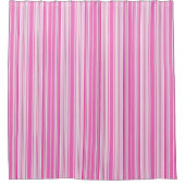 Schöne rosa Streifen Duschvorhang (Vorderseite)