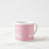 Schöne rosa Tasse mit lustigen Schwestern richten (Vorderseite Rechts)