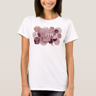 Schöne rosa TRINKE MIT MIR Druck T-Shirt