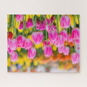 Schöne Rosa Tulips im Garten Puzzle (Horizontal)