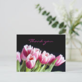 Schöne Rosa Tulips Postkarte (Stehend Vorderseite)