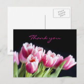 Schöne Rosa Tulips Postkarte (Vorne/Hinten)