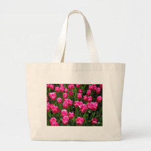 SCHÖNE ROSA TULPEN JUMBO STOFFBEUTEL