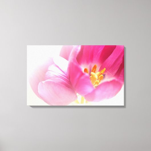 SCHÖNE ROSA TULPEN LEINWANDDRUCK (Vorderseite)