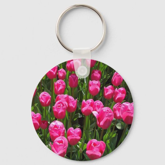 SCHÖNE ROSA TULPEN SCHLÜSSELANHÄNGER (Vorderseite)