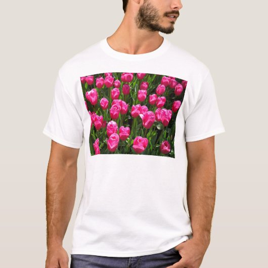 SCHÖNE ROSA TULPEN T-Shirt (Vorderseite)