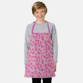 schöne rosa Tupfen Schürze (Getragen)