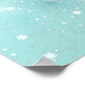 Schöne rosa und blaue Schmetterlinge Poster (Ecke)