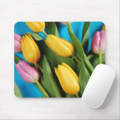 Schöne rosa und gelbe Frühlingtulis Mousepad (Mit Mouse)