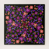 Schöne rosa und Lila boho Blume Puzzle (Horizontal)