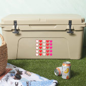 Schöne rosa und rote Liebe Herz Aufkleber (Kühler)