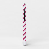 Schöne rosa und rote Streifen Case-Mate iPhone Hülle (Hinten/Links)