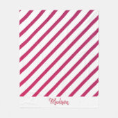 Schöne rosa und rote Streifen Fleecedecke (Vorderseite)