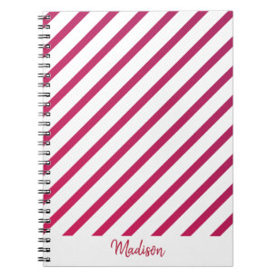 Schöne rosa und rote Streifen Notizblock