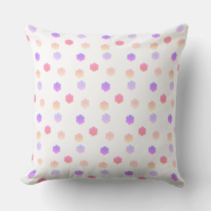 Schöne rosa und violette Pastellfarben Blumen Kissen
