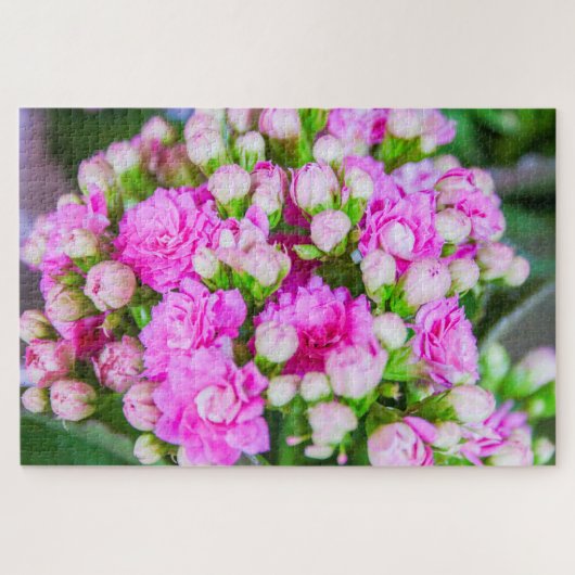 Schöne rosa und weiße Blume Puzzle (Horizontal)