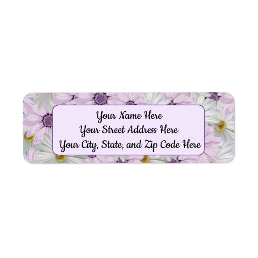 Schöne rosa und weiße Daisy Floral Labels (Vorne)