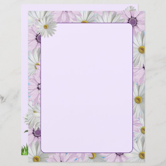 Schöne rosa und weiße Milchsorten 8,5 x 11 (Vorne/Hinten)