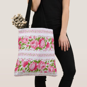 Schöne rosa und weiße Zapfen Gemustert Tasche