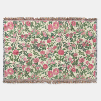 Schöne rosa Vintage-Blumen - Cottagecore Floral Decke
