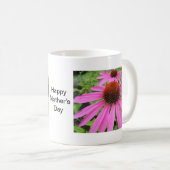 schöne rosa violette Blumen Kaffeetasse (VorderseiteRechts)