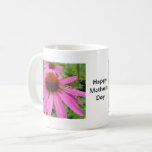 schöne rosa violette Blumen Kaffeetasse (Vorderseite Links)
