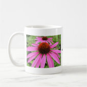 schöne rosa violette Blumen Kaffeetasse (Links)