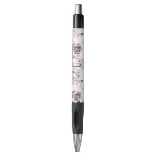 Schöne rosa violette Rosen floral Kugelschreiber
