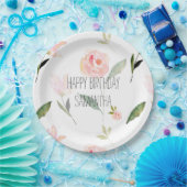 Schöne rosa Wasserfarbe Pappteller (Party)