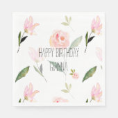 Schöne rosa Wasserfarbe Serviette (Vorderseite)