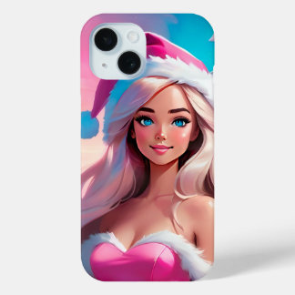 Schöne rosa Weihnachtsgirl 01 Case-Mate iPhone Hülle