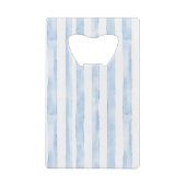 Schöne rosa weiße karierte blaue Streifen Brautpar Geldbeutel Flaschenöffner (Rückseite)