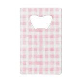 Schöne rosa weiße Karo blaue Streifen Brautparty Geldbeutel Flaschenöffner (Vorderseite)