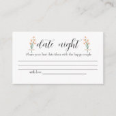 Schöne rosa Wildblume Date Night Ideas. Datum jar Begleitkarte (Vorderseite)