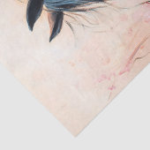 Schöne Rosa Wildblumen Dekoupage Seidenpapier (Detail)