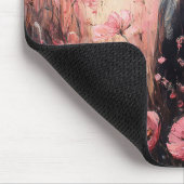 Schöne Rosa Wildblumen Mousepad (Ecke)