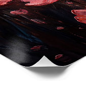 Schöne Rosa Wildblumen Poster (Ecke)