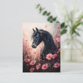 Schöne Rosa Wildblumen Postkarte (Stehend Vorderseite)