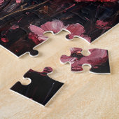 Schöne Rosa Wildblumen Puzzle (Seite)